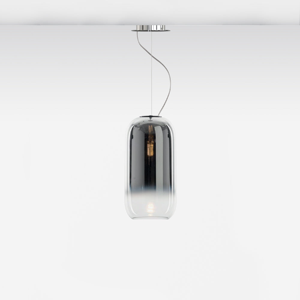 Gople Suspension Extended Length Pendant Lights Artemide Silver 