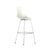 Eames Molded Plastic Bar Stool bar seating herman miller Trivalent Chrome Frame Finish + $40.00 White Standard Glide