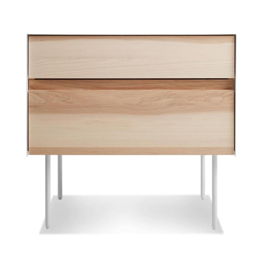 Clad Nightstand storage BluDot Hickory / White 