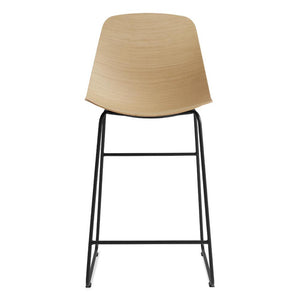 Clean Cut Counter Stool with Sled Leg Stools BluDot White Oak 
