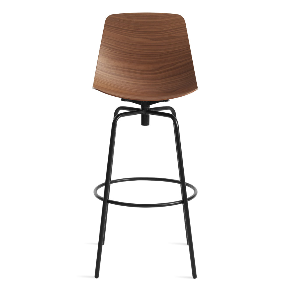 Clean Cut Swivel Barstool Stools BluDot Walnut 