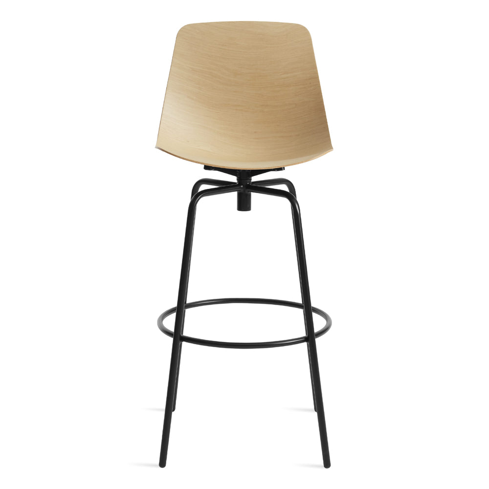 Clean Cut Swivel Barstool Stools BluDot White Oak 