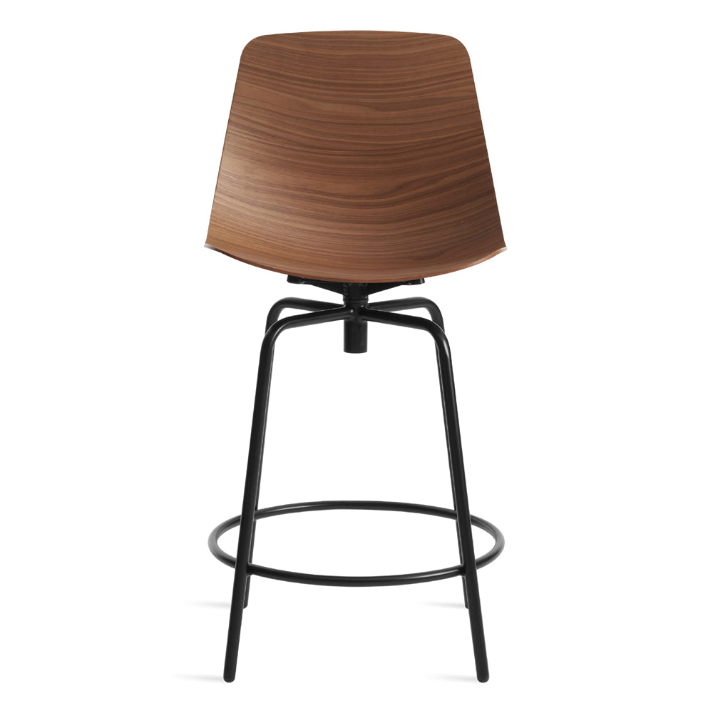 Clean Cut Swivel Counter Stool Stools BluDot Walnut 