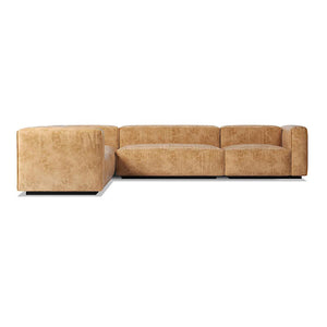Cleon Large Sectional Sofa Sofa BluDot Camel Leather Right 