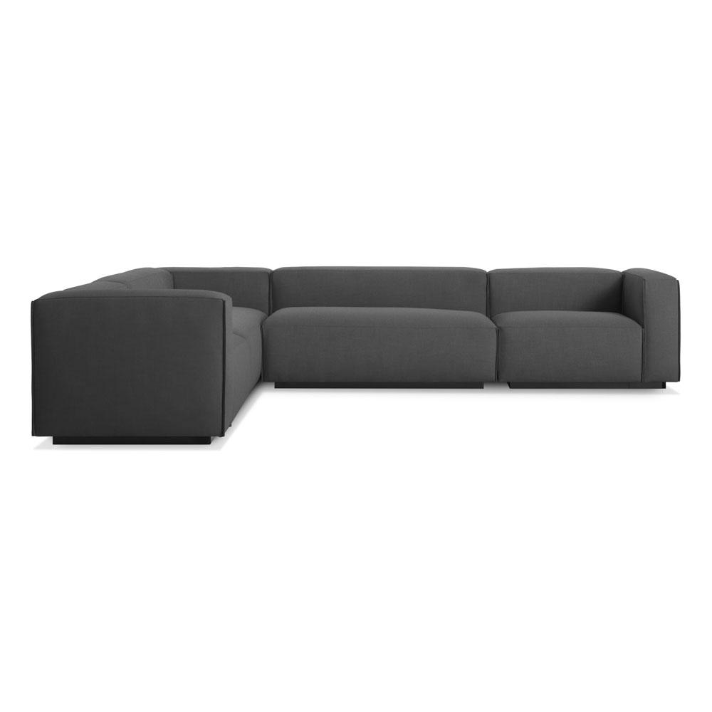 Cleon Large Sectional Sofa Sofa BluDot Maharam Meld in Panda Right 