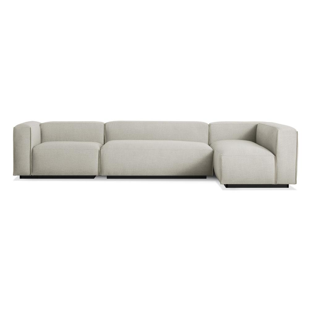 Cleon Medium Plus Sectional Sofa Sofa BluDot Maharam Mode in Clavicle Left 