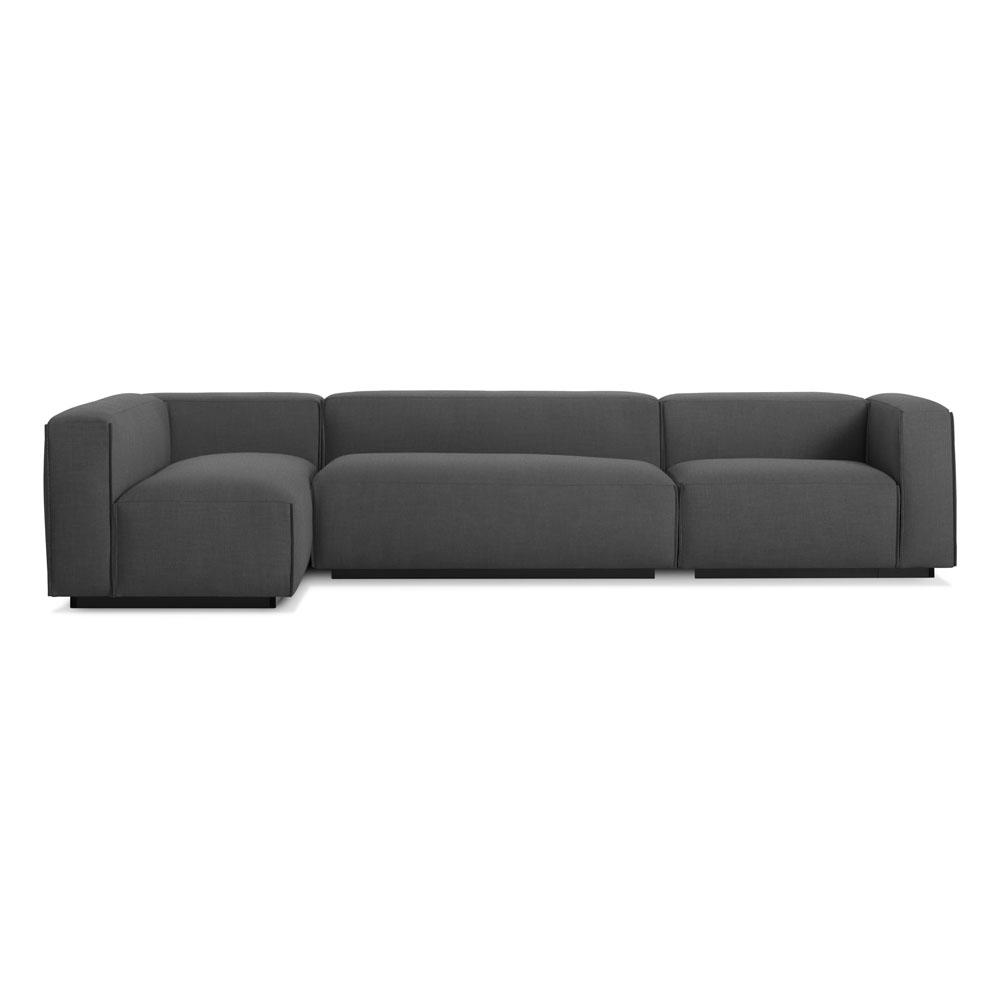 Cleon Medium Plus Sectional Sofa Sofa BluDot Maharam Meld in Panda Right 