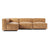 Cleon Medium Sectional Sofa Sofa BluDot Camel Leather Right 