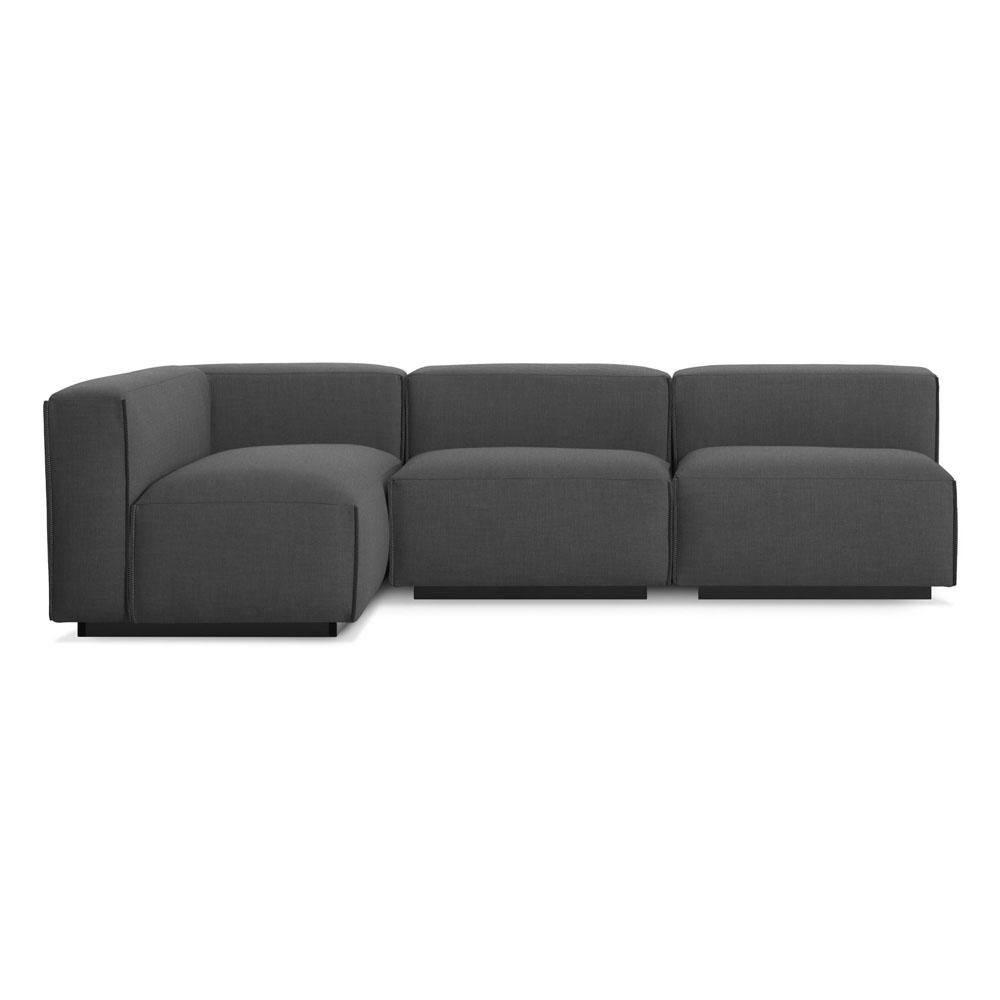 Cleon Medium Sectional Sofa Sofa BluDot Maharam Meld in Panda Right 