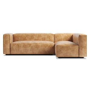 Cleon Small Sectional Sofa Sofa BluDot Camel Leather Left 