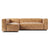 Cleon Small Sectional Sofa Sofa BluDot Camel Leather Right 