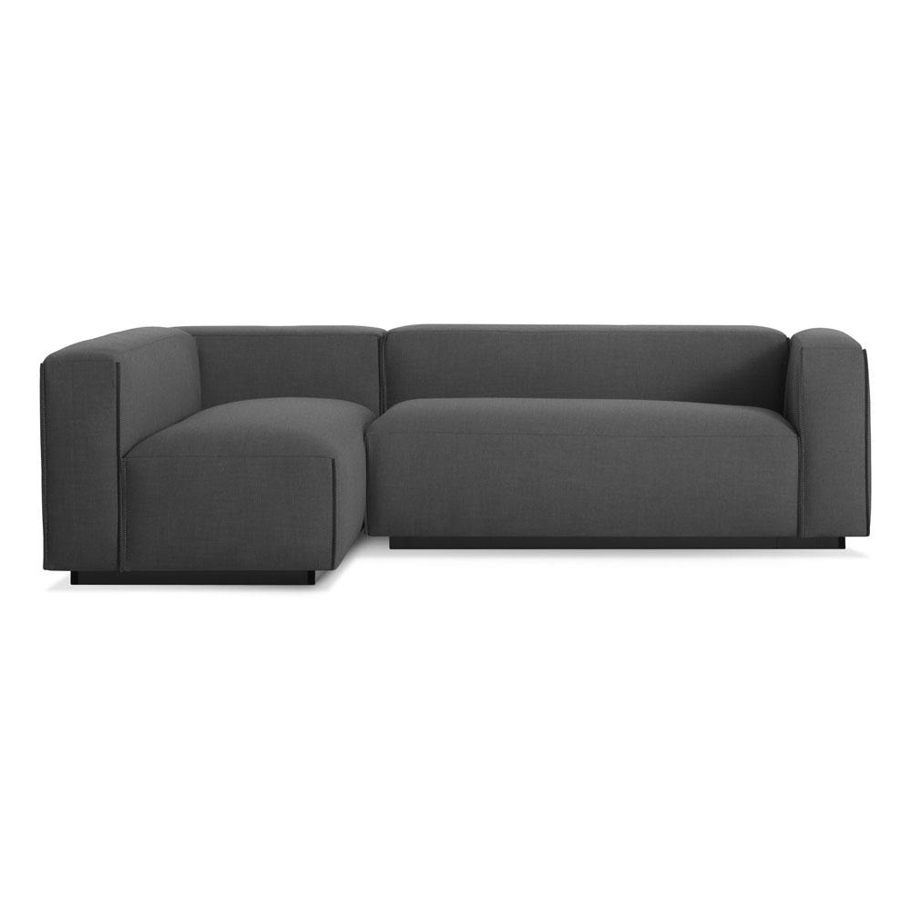 Cleon Small Sectional Sofa Sofa BluDot Maharam Meld in Panda Right 