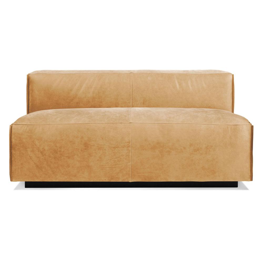 Cleon Unarmed Sofa Sofa BluDot Camel Leather 