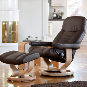 Consul Chair and Ottoman With Classic Base Office Chair Stressless 