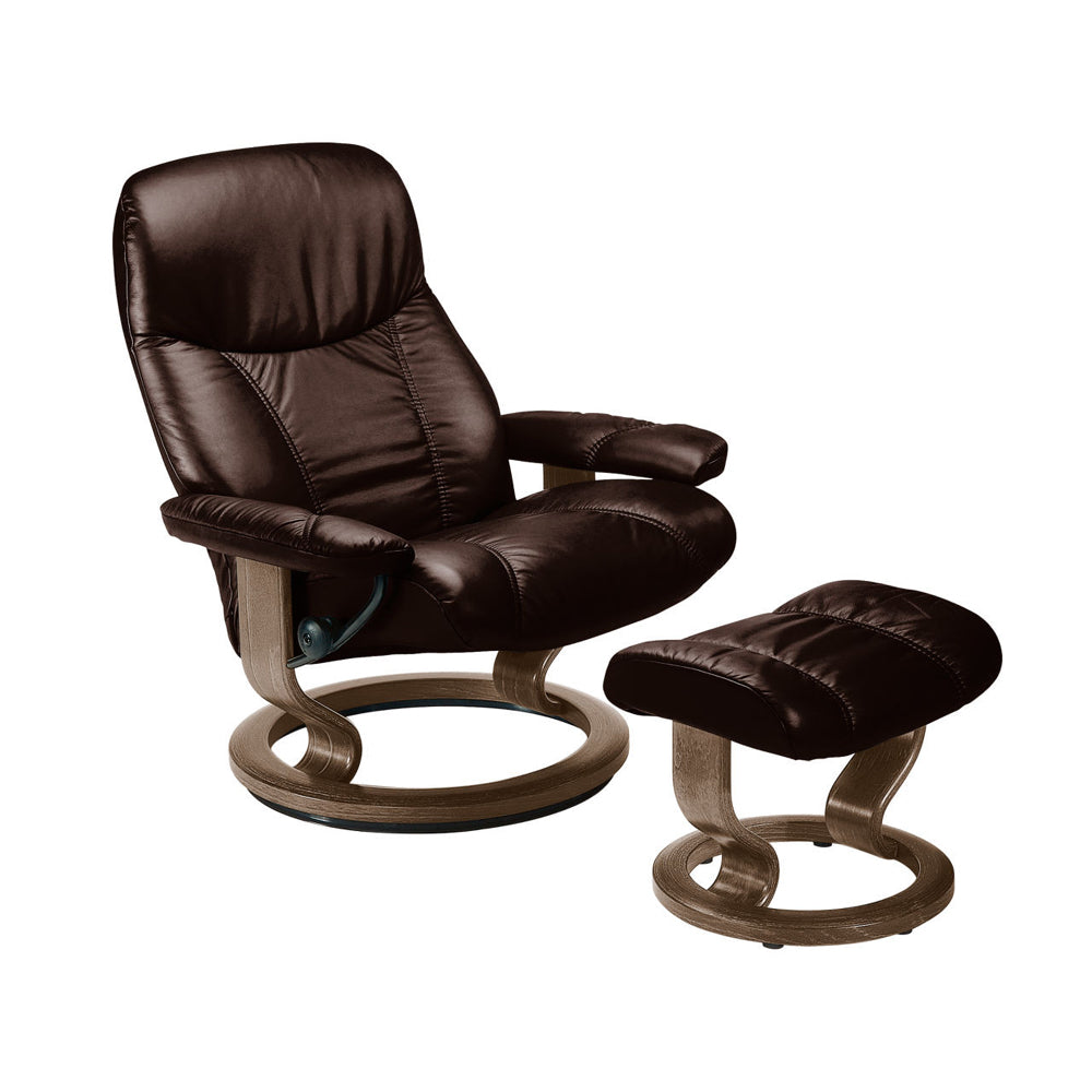 Consul Chair and Ottoman With Classic Base Office Chair Stressless 