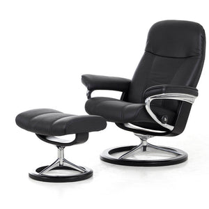 Consul Chair and Ottoman With Signature Base Chairs Stressless 