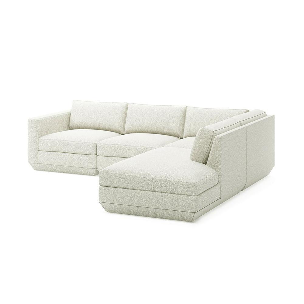 Podium 4PC Lounge Sectional A Sofa Gus Modern Copenhagen Fossil Right Facing 