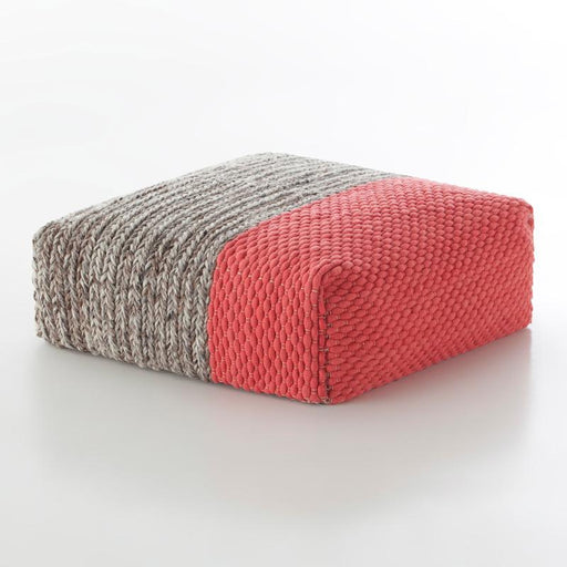 Mangas Space Square Plait Pouf pouf Gan Coral 