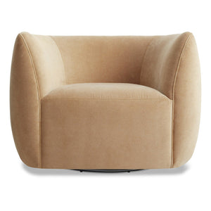 Council Swivel Lounge Chair lounge chair BluDot Camel Velvet 