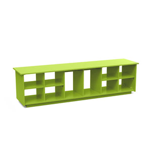 Cubby Bench Benches Loll Designs Leaf Green Boot Holes Large: 64.75 In Width