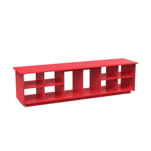 Cubby Bench Benches Loll Designs Apple Red Boot Holes Large: 64.75 In Width