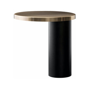 Cylinda LED Table Lamp Table Lamps Oluce Matte Black with Satin Gold 
