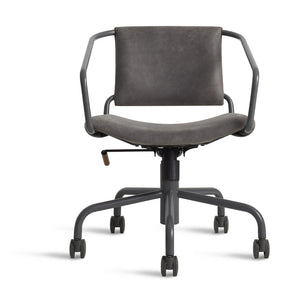 Daily Task Chair Chairs BluDot Slate Leather 
