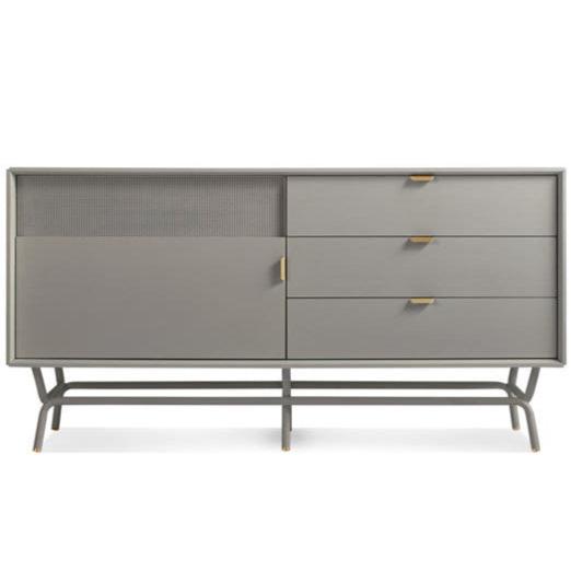 Dang 1 Door / 3 Drawer Console storage BluDot Risk-Averse Grey 