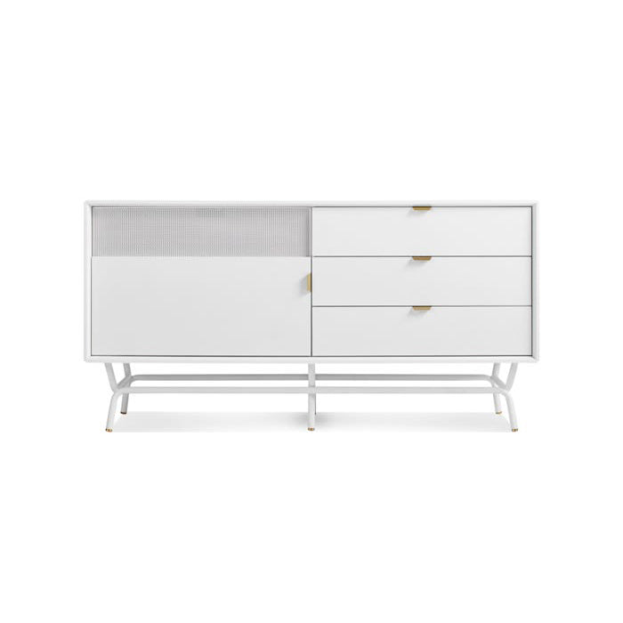 Dang 1 Door / 3 Drawer Console storage BluDot White 