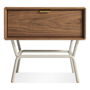 Dang 1 Drawer Nightstand storage BluDot Walnut / Putty Grey 