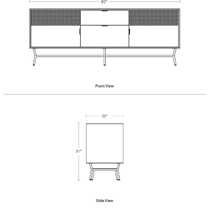 Dang 2 Door / 2 Drawer Console storage BluDot 