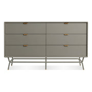 Dang 6 Drawer Dresser storage BluDot Risk-Averse Grey 