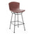 Bertoia Leather Covered Stool Stools Knoll Bar Height Dark Brown Leather Black