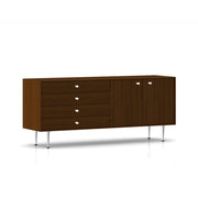 Nelson Thin Edge Buffet storage herman miller White Metal Pulls +$100.00 Walnut And Dark Brown Walnut Combination Case Finish +$359.00 Unfinished (Matte Black) Back