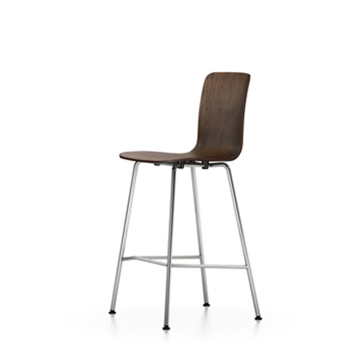 HAL Ply Stool Medium bar seating Vitra dark oak basic dark hard glides (standard)