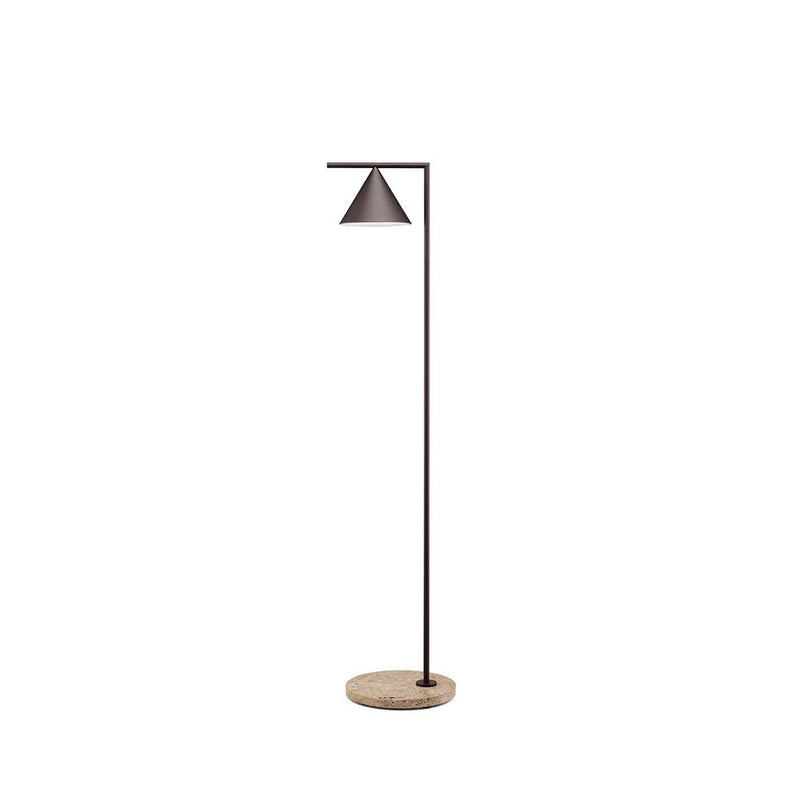 Captain Flint Outdoor / Indoor Floor Lamp Outdoor Lighting Flos Deep Brown / Travertino Imperiale 2700K 