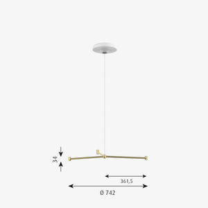 Dependant Circular Suspension System hanging lamps Louis Poulsen 