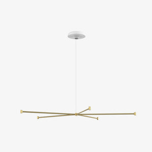 Dependant Circular Suspension System hanging lamps Louis Poulsen 6 Circular Brass Metallised/White 