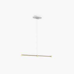 Dependant Linear Suspension System hanging lamps Louis Poulsen 3 Linear Brass Metallised/White 