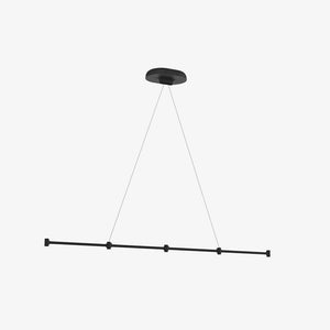 Dependant Linear Suspension System hanging lamps Louis Poulsen 5 Linear Black 