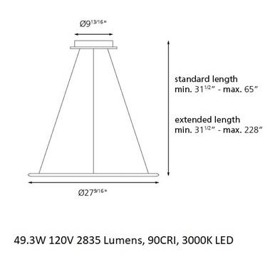 Discovery Suspension Extended Length Pendant Lights Artemide 