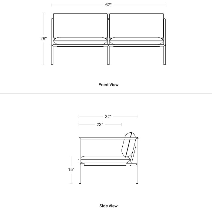 Dog Days Outdoor 2 Seat Sofa sofa BluDot 