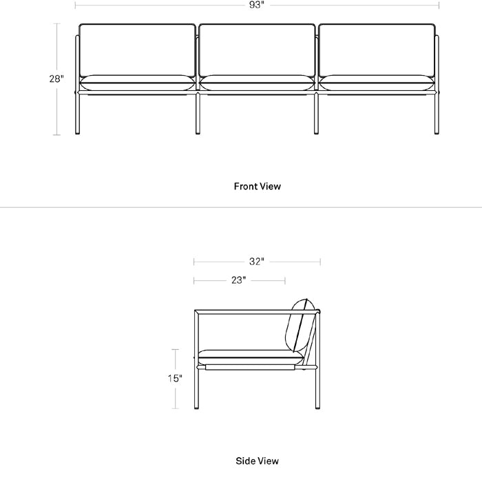 Dog Days Outdoor 3 Seat Sofa sofa BluDot 