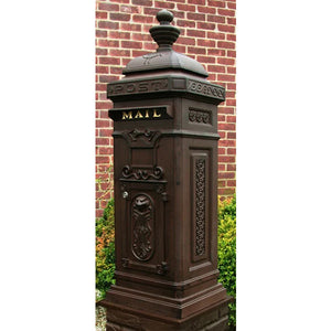 E8 Victorian Tower Mailboxes Mailboxes Ecco Rust Brown Locking 