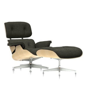 Eames Lounge Chair & Ottoman in Mohair Supreme lounge chair herman miller Standard White Ash Mohair Supreme Armory
