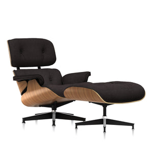 Eames Lounge Chair & Ottoman in Mohair Supreme lounge chair herman miller Standard Walnut Mohair Supreme Peat