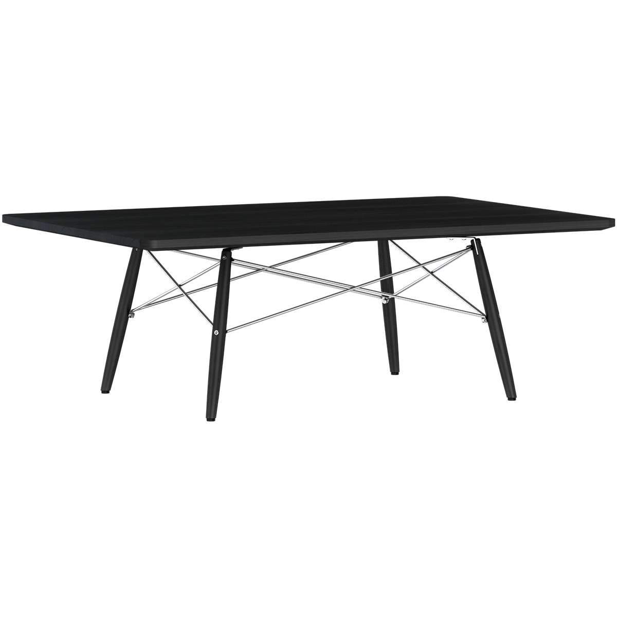 Eames Rectangular Dowel Leg Coffee Table Coffee Tables herman miller Ebony Ebony +$30.00 Chrome +$15.00