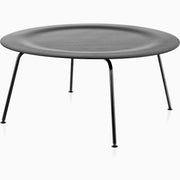 Eames Molded Plywood Coffee Table - Metal Base Coffee Tables herman miller Ebony +$50.00 Black Base 
