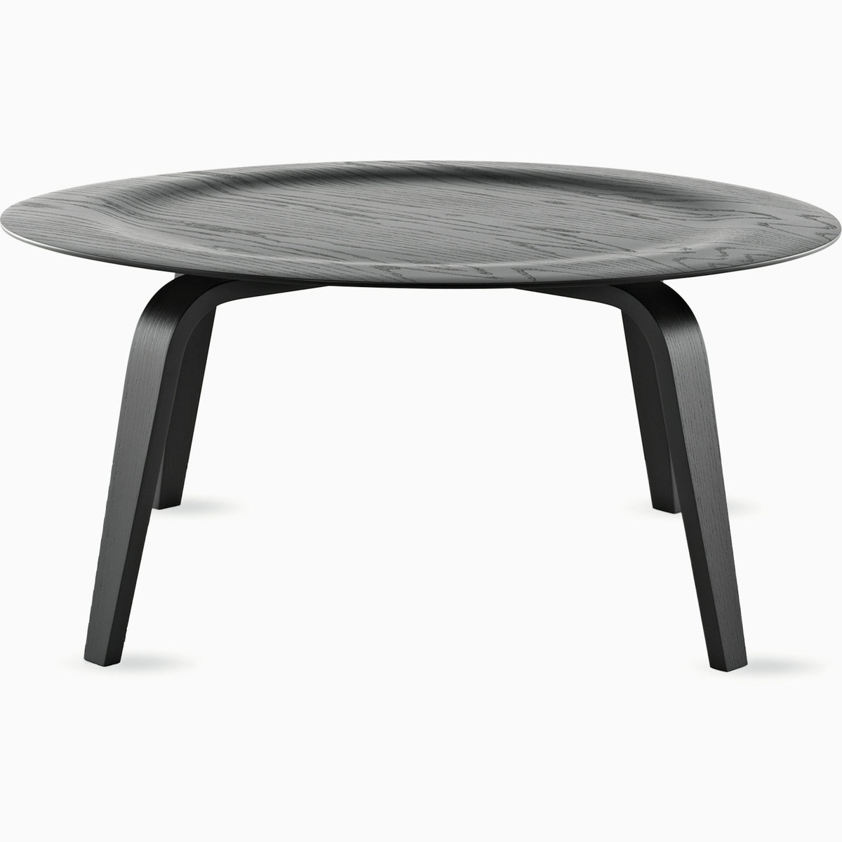 Eames Molded Plywood Coffee Table with Wood Base Coffee Tables herman miller Ebony Stained + $109.00 