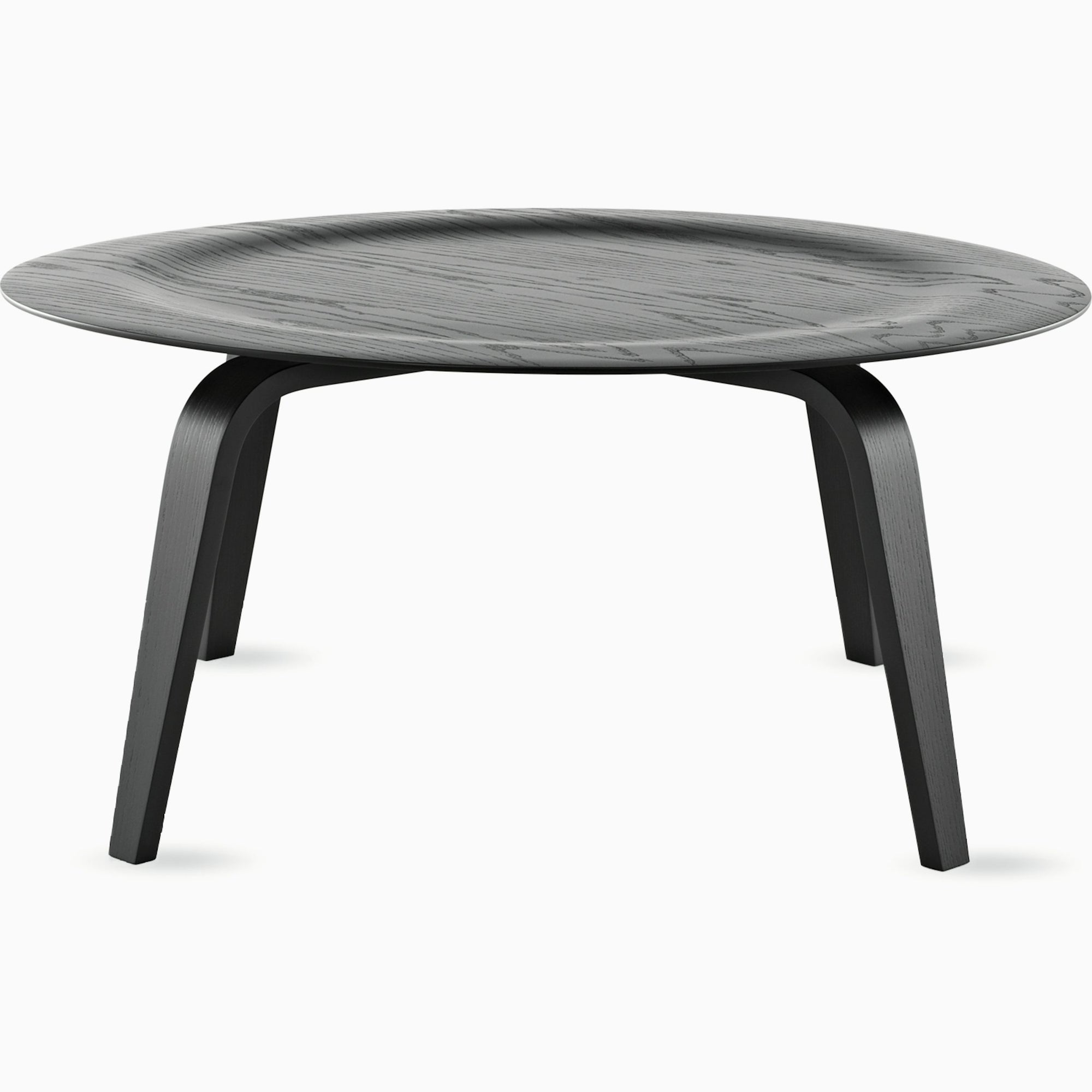 Eames Molded Plywood Coffee Table with Wood Base Coffee Tables herman miller Ebony Stained + $109.00 